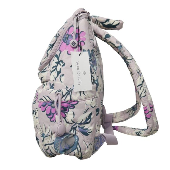 Vera Bradley Featherweight Backpack Fresh-Cut Floral Lavender Purple Travel Bag main image 11